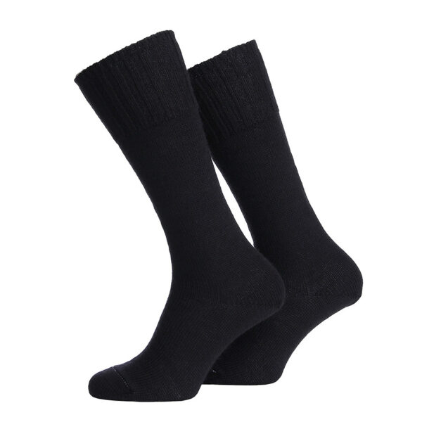 233150 13 01 <big>Comfortabele Zwart leger sok van 70% wol en 30% polyamide.</big> <strong>Kenmerken:</strong> <ul> <li><big>Lang model</big></li> <li><big>Verkrijgbaar in 2 kleuren</big></li> <li><big>Verkrijgbaar in maat 39 t/m 48</big></li> <li><big>Machine wasbaar</big></li> </ul> <div></div> <div> <div class="colordesc">Zwart</div> </div>