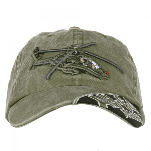 BASEBALL CAP AH 64 APACHE STONE WASHED1 Baseball cap van 100% katoen stone washed De cap is verstelbaar en heeft een print op de voorzijde van de cap. <div class="colordesc">Groen</div>