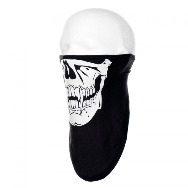 FACE MASK STRETCH KATOEN VAMPIER Biker mask gemaakt van katoen met een klittenbandsluiting. <div class="colordesc">zwart</div>