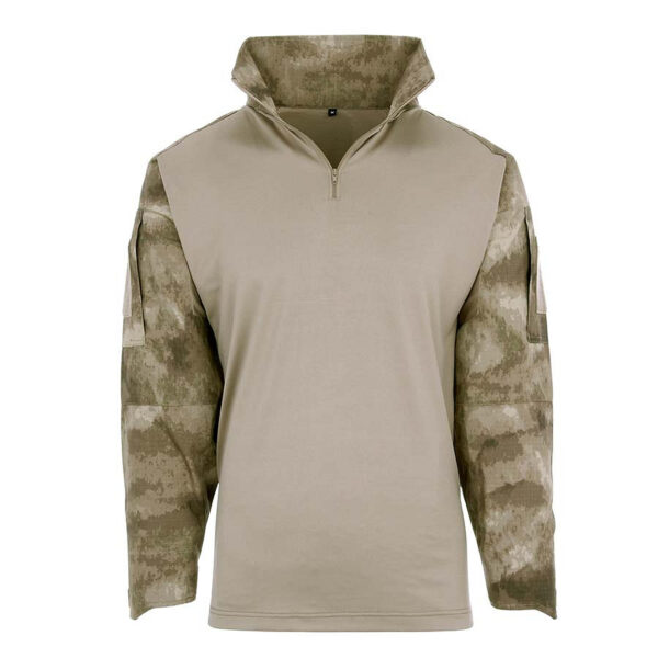 131400 103 10 <big>Tactical shirt ACU van 65% Polyester / 35% Katoen Ripstop en 100% Polyester.</big> <strong>Kenmerken:</strong> <ul> <li><big>Under Body Armour Combat Shirt, gemaakt voor het dragen onder het balistisch vest.</big></li> <li><big>Optimaal draag comfort, de armen zijn als een normale gevechtsjas opgemaakt van 50/50 NyCo Rip Stop en als extra voorzien van versterkte ellebogen.</big></li> <li><big>2 opgezette armzakken met Velcro vlakken en opbergzak met ritssluiting.</big></li> <li><big>Versterkte elleboogvlakken. </big></li> <li><big>Contour ontworpen polsen met Velcro sluiting.</big></li> </ul>