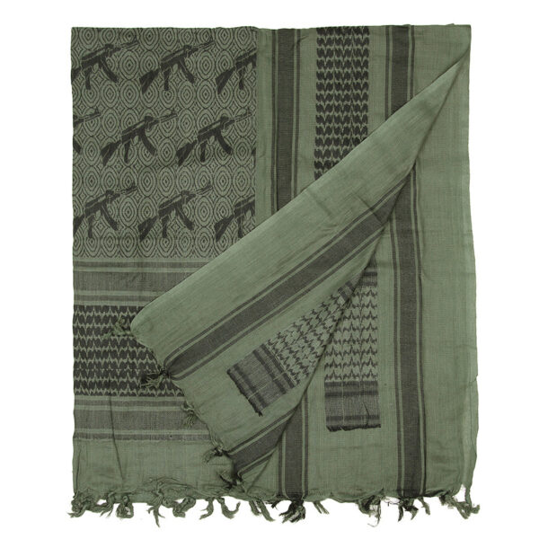 217194 6002 11 02 PLO sjaal met print. Gemaakt van 100% katoen. <strong>Afmeting: </strong>110 x 100 cm