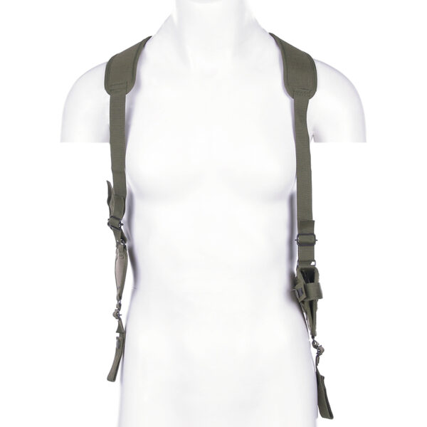 355434 Schouder holster Predator2 Het Schouder Holster Predator, vervaardigd uit robuust 100% nylon, is de ideale keuze voor wie stijlvol en functioneel zijn benodigdheden wil dragen. Een must-have accessoire voor een stoere uitstraling. <div class="colordesc"></div>