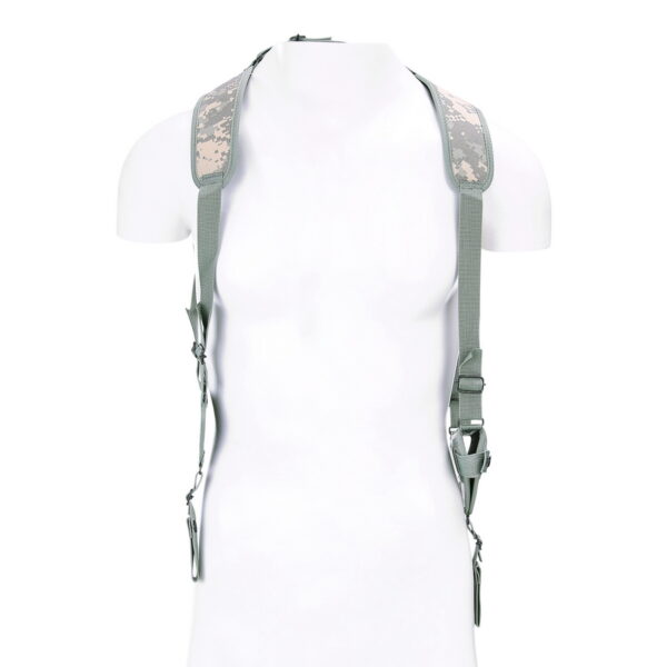 355434 Schouder holster Predator6 Het Schouder Holster Predator, vervaardigd uit robuust 100% nylon, is de ideale keuze voor wie stijlvol en functioneel zijn benodigdheden wil dragen. Een must-have accessoire voor een stoere uitstraling. <div class="colordesc"></div>