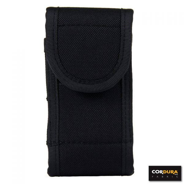 MOBILE PHONE POUCH CORDURA DP205 GSM pouch van 100% Cordura. Voorzien een velcro riemlus. Afmeting: 12,5 x 6,5 x 2,5 cm. <div class="colordesc">zwart</div>