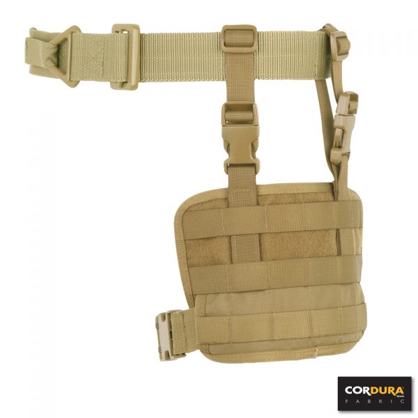 MOLLE BEEN PANEEL CORDURA LQ161703 Been paneel gemaakt van Cordura Fabric. Voorzien van molle en velcro om materiaal aan te bevestigen. Twee verstelbare straps om het paneel te bevestigen aan de koppel/riem. Kenmerken: - Volledig verstelbaar / modulair systeem - Twee verstelbare straps om te bevestigen aan riem - Voorzien van Molle en velcro - Cordura Fabric Afmeting: Hoogte: 15,5 cm Breedte: 26 cm. <div class="colordesc">Coyote</div>