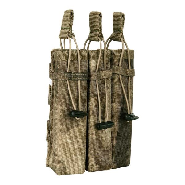 Molle pouch side arm 3 magazijnen B Molle pouch van 100% nylon. Pouch is geschikt voor de magazijnen van: <ul> <li>Glock 17, 19</li> <li>Sig Sauer P220, P226, P228</li> <li>Colt 1911</li> <li>Baretta 92F (M9)</li> <li>Smith & Wesson M&P 9 serie</li> <li>Browning Hi-Power</li> <li>Walter PPQ</li> </ul> <strong>Afmeting:</strong> 13 x 16 x 4 cm