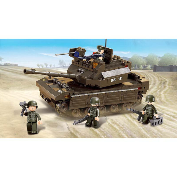 Sluban Tank M38 B6500 161784 <strong>Sluban Tank M38-B6500 - Bouw je eigen gevechtstank!</strong> Dompel jezelf onder in de wereld van militaire strategie en bouw je eigen <strong>tank</strong> met de indrukwekkende <strong>Sluban M38-B6500</strong> bouwset. Deze realistische gevechtstank biedt urenlang bouwplezier en voegt een stoer en uniek element toe aan je verzameling. Ontworpen voor echte liefhebbers van legerbouwsets, is dit een must-have voor kinderen en volwassenen die van uitdagende bouwprojecten houden. Wat Sluban onderscheidt, is de compatibiliteit met andere grote bouwsteenmerken zoals LEGO®. Hierdoor kun je jouw bestaande sets moeiteloos uitbreiden met de unieke militaire ontwerpen van Sluban. Met een gewicht van 611 gram is deze bouwset stevig en duurzaam, geschikt voor talloze avonturen op het slagveld.