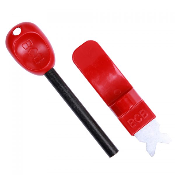 BCB FIREBALL FLINT STRIKE GRAND1 <big>Originele vuurstarter van zeer goede kwaliteit. Het nieuwe ontwerp is comfortabeler en veiliger in gebruik.</big> <strong>Kenmerken:</strong> <ul> <li><big>De vuurstarter heeft een klein, met vloeistof gevuld knopkompas in het handvat.</big></li> <li><big>De vuursteen en de speer van Grand Fireball glijden en vergrendelen samen.</big></li> </ul>