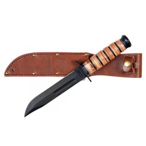 Mes WW II Iwo Jima  met Leren hoes