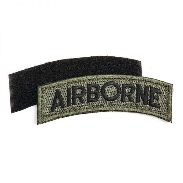 442315 3212 Embleem stof airborne TAB met klittenband 11401 1049 Embleem met tekst/afbeelding van stof.