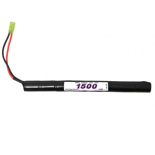 BATTERIJ 101 INC. NIMH STICK 9.6V 1500 MAH Zeer krachtige en goede Batterij 101 INC. NIMH 9.6V -1500 mAh Gebruik en opslag: - Volledig opladen voor gebruik vanwege zelfontlading - Te gebruiken vanaf 10°C - Deze accu heeft geen geheugen effect dus kan je hem gewoon opladen wanneer nodig zonder hem eerst te ontladen. - Mag leeg opslagen worden maar wel moet de spanning regelmatig gecheckt worden om diep ontlading te voorkomen. Alle accu typen kunnen niet tegen diep ontlading. Gebeurt dit wel dan is de kans op schade groot!
