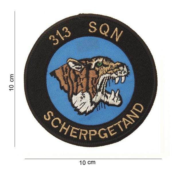 EMBLEEM STOF 313 SQN SCHERPGETAND 11701 4001 Embleem met tekst/afbeelding van stof.