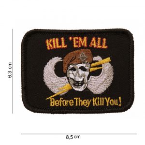 Embleem stof kill'em all met klittenband #1054