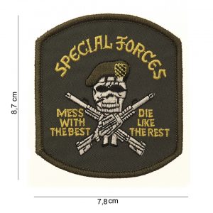 Embleem stof special-forces (doodskop) #3054