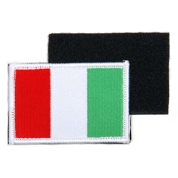 Embleem stof vlag Italie met klittenband 1036 Embleem met tekst/afbeelding van stof.