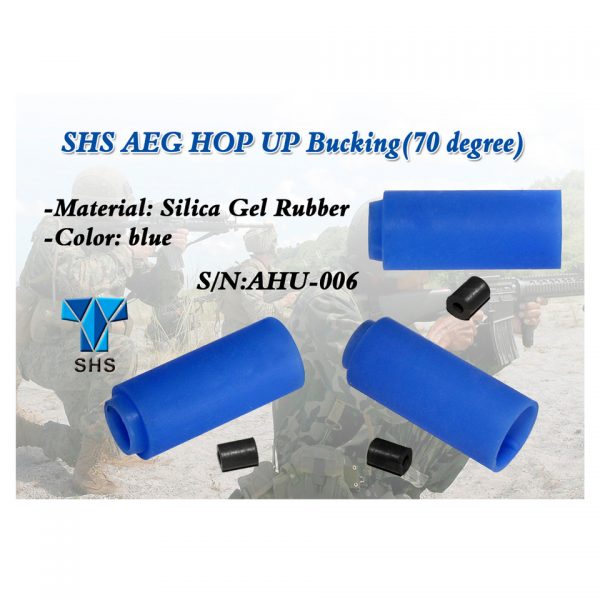 HOP UP BUCKING AHU 0006 230071 Hop Up Bucking 70 graden Materiaal: Siliconen rubber Kleur: blauw. <div class="colordesc">blauw</div>