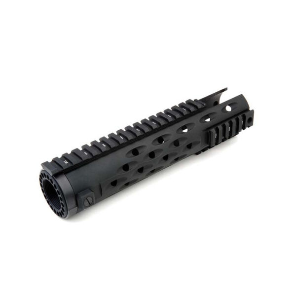 Handguard JA 2029 9¼ inch Only for Airsoft1 Zeer hoge kwaliteit Tactical Hand Guard - Voorzien van RIS rails - Lichtgewicht en stevige aluminium constructie - 9.25 inch versie. <div class="colordesc">zwart</div>