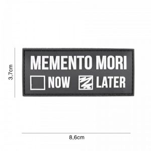 Embleem 3D PVC Memento Mori later zwart #6141