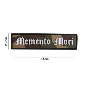 Embleem 3D PVC Memento Mori (streep) woodland #6139