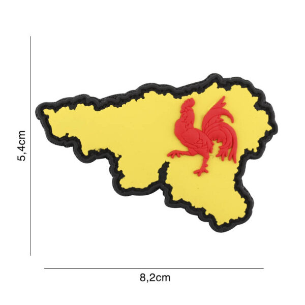 Embleem 3D PVC Wallonie 7118 Embleem PVC met klitteband aan de achterzijde.