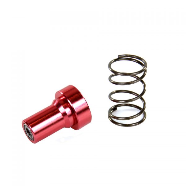 LONG AXIS D HOLE MOTOR SHAFT GUIDE WITH SPRING DJ1013 25023 Gemaakt van 7075 aluminium, CNC bewerkt Werkt probleemloos met ball bushing Inclusief 2 ball bushings en veer.