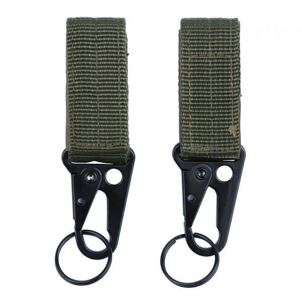 MOLLE SNAP HOOK WITH KEYRING 2 PACK JFO03 Het Molle Snap Hook with Keyring 2-pack JFO03 bij DeDump.nl is een praktische accessoire voor je M.O.L.L.E webbing of riem. Deze snap hook met sleutelhanger biedt een handige manier om accessoires aan te hangen, zoals handschoenen, zaklampen, of andere items die je bij de hand wilt hebben tijdens je activiteiten. De snap hook is gemakkelijk te bevestigen aan elke M.O.L.L.E webbing op je rugzak, vest of ander uitrustingstuk. Het kan ook aan een riem worden gehangen voor nog meer draagopties. Dankzij de velcro sluiting kun je het snel bevestigen of verwijderen, waardoor je snel kunt schakelen tussen verschillende accessoires. Het handige keyring gedeelte maakt het ook perfect voor het bevestigen van sleutels, waardoor je ze veilig en binnen handbereik kunt houden. Gemaakt van duurzaam 100% nylon is deze Molle Snap Hook with Keyring stevig en bestand tegen langdurig gebruik in verschillende omstandigheden. Voeg gemak en veelzijdigheid toe aan je uitrusting met het Molle Snap Hook with Keyring 2-pack JFO03. Bestel nu bij DeDump.nl en ervaar het gebruiksgemak van deze handige accessoire tijdens je outdoor avonturen. Gemaakt van 100% nylon. <strong>Afmetingen: </strong>lengte = 10 cm breedte =  3 cm <div class="colordesc">groen</div> <div class="colorimg"><a href="https://dedump.nl/wp-content/uploads/2019/07/groen.jpg"><img class="alignnone size-full wp-image-18948" src="https://dedump.nl/wp-content/uploads/2019/07/groen.jpg" alt="" width="171" height="26" /></a></div> <div></div> <div> <div class="colordesc">coyote</div> <div class="colorimg"><a href="https://dedump.nl/wp-content/uploads/2019/07/coyote_112.jpg"><img class="alignnone size-full wp-image-22518" src="https://dedump.nl/wp-content/uploads/2019/07/coyote_112.jpg" alt="" width="50" height="50" /></a></div> </div> <div></div> <div> <div class="colordesc">zwart</div> <div class="colorimg"><a href="https://dedump.nl/wp-content/uploads/2019/07/glans-zwart.jpg"><img class="alignnone size-full wp-image-18945" src="https://dedump.nl/wp-content/uploads/2019/07/glans-zwart.jpg" alt="" width="171" height="26" /></a></div> </div>