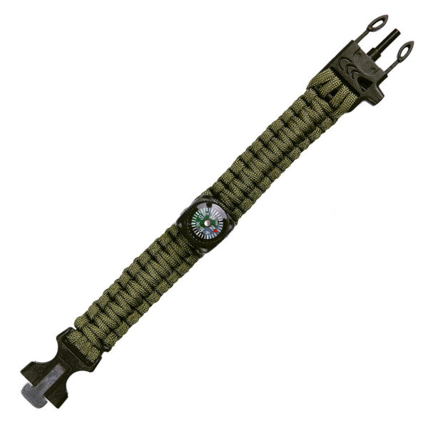 469568 11 01 De Paracord Survival Kompas 9 Inch JYFPB03 bij DeDump.nl is een onmisbare metgezel voor outdoor avonturiers en survival liefhebbers. Deze veelzijdige paracord armband is uitgerust met handige features om je te helpen tijdens je avonturen. Met een kunststof Quick Release sluiting kun je de armband eenvoudig aan- en uitdoen, waardoor het snel toegankelijk is wanneer je het nodig hebt. Naast een vuurstarter en noodfluitje is deze armband voorzien van een kompas, waardoor je altijd de juiste richting kunt bepalen tijdens je outdoor reizen. Het duurzame nylon paracord dat in de armband is verwerkt, biedt een breed scala aan toepassingen, zoals het gebruiken als waslijn, scheerlijn, schoenveters, geweerriem, voor reparaties, en meer. Het is een betrouwbare tool voor noodsituaties en essentieel voor survival, bushcraft, jacht, camping, en andere buitenactiviteiten. De Paracord Survival Kompas 9 Inch JYFPB03 is verkrijgbaar in 3 kleuren, zodat je kunt kiezen welke het beste bij je uitrusting past. Met een lengte van 9 inch past de armband comfortabel om je pols en biedt het gemak en veelzijdigheid onderweg. Ga voorbereid op pad met de Paracord Survival Kompas 9 Inch JYFPB03. Bestel nu bij DeDump.nl en ervaar de functionaliteit en gebruiksgemak van deze handige paracord armband tijdens je outdoor avonturen. <ul> <li>Waslijn/scheerlijn</li> <li>Schoenveters</li> <li>Geweerriem</li> <li>Reparaties</li> <li>Survival/Bushcraft/Outdoor</li> <li>Jacht/camping.</li> </ul> <strong>Kenmerken:</strong> <ul> <li>Kompas</li> <li>Vuurstarter</li> <li>Noodfluitje</li> </ul> Verkrijgbaar in 3 kleuren <strong>Maat/Lengte:</strong> 9 Inch <strong>Materiaal:</strong> Nylon <div> <div class="colordesc"></div> </div>
