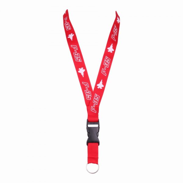 LANYARD F 35 Neck-strap van 100% nylon. <div></div> <div> <div class="colordesc">rood</div> </div>