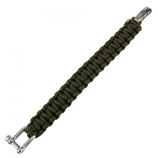 PARACORD BRACELET K2108A 9 INCH2 Paracord van 100% nylon met een metalen sluiting <ul> <li>Waslijn/scheerlijn</li> <li>Schoenveters</li> <li>Geweerriem</li> <li>Reparaties</li> <li>Survival/Bushcraft/Outdoor</li> <li>Jacht/camping</li> </ul> <strong>Kenmerken:</strong> <ul> <li>Metalen sluiting is in 3 posities verstelbaar</li> </ul> Verkrijgbaar in 3 kleuren <strong>Maat/Lengte</strong>: 9 Inch <strong>Materiaal:</strong> Nylon <div class="colordesc">groen</div> <div class="colorimg"><a href="https://dedump.nl/wp-content/uploads/2019/07/groen.jpg"><img class="alignnone size-full wp-image-18948" src="https://dedump.nl/wp-content/uploads/2019/07/groen.jpg" alt="" width="171" height="26" /></a></div> <div></div> <div> <div class="colordesc">coyote</div> <div class="colorimg"><a href="https://dedump.nl/wp-content/uploads/2018/07/coyote_112.jpg"><img class="alignnone size-full wp-image-22519" src="https://dedump.nl/wp-content/uploads/2018/07/coyote_112.jpg" alt="" width="50" height="50" /></a></div> </div> <div></div> <div> <div class="colordesc">zwart</div> <div class="colorimg"><a href="https://dedump.nl/wp-content/uploads/2019/07/glans-zwart.jpg"><img class="alignnone size-full wp-image-18945" src="https://dedump.nl/wp-content/uploads/2019/07/glans-zwart.jpg" alt="" width="171" height="26" /></a></div> </div>