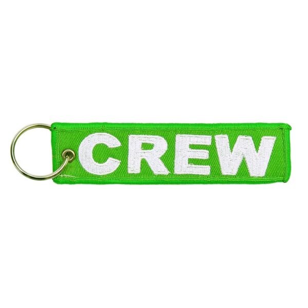 Sleutelhanger Crew groen 2 Sleutelhanger van 100% nylon Afmeting: 12,5 x 3 cm <div> <div class="colorimg"></div> </div>