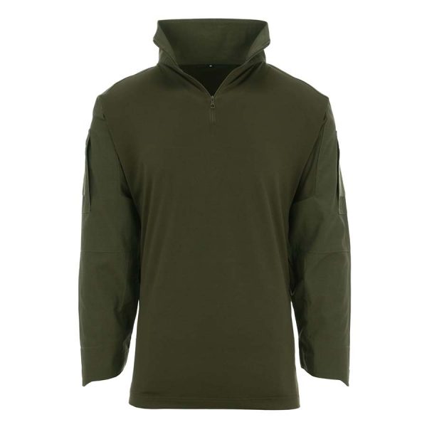 131400 Tactical shirt UBAC groen <big>Tactical shirt Groen van 65% Polyester / 35% Katoen Ripstop en 100% Polyester.</big> <strong>Kenmerken:</strong> <ul> <li><big>Under Body Armour Combat Shirt, gemaakt voor het dragen onder het balistisch vest.</big></li> <li><big>Optimaal draag comfort, de armen zijn als een normale gevechtsjas opgemaakt van 50/50 NyCo Rip Stop en als extra voorzien van versterkte ellebogen.</big></li> <li><big>2 opgezette armzakken met Velcro vlakken en opbergzak met ritssluiting.</big></li> <li><big>Versterkte elleboogvlakken. </big></li> <li><big>Contour ontworpen polsen met Velcro sluiting.</big></li> </ul>