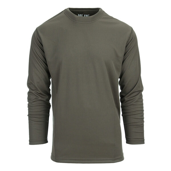 133451 11 01 Tactical t-shirt Quick Dry Groen van 100% polyester Optimale bewegingsvrijheid door de zachte stretch stof. Quick Dry materiaal is sneldrogend en vochtregulerend. <a title="Maattabel" href="https://dedump.nl/wp-content/uploads/2021/12/133451-Tactical-t-shirt-Quick-Dry-lange-mouw.pdf" target="_blank" rel="noopener noreferrer"><button><span style="color: #ef471f; font-size: medium;"><strong>Maattabel</strong></span></button></a>
