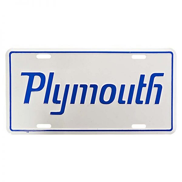 415141 521 Nummerplaat plymouth 7168 Aluminium plaat met tekst/afbeelding.