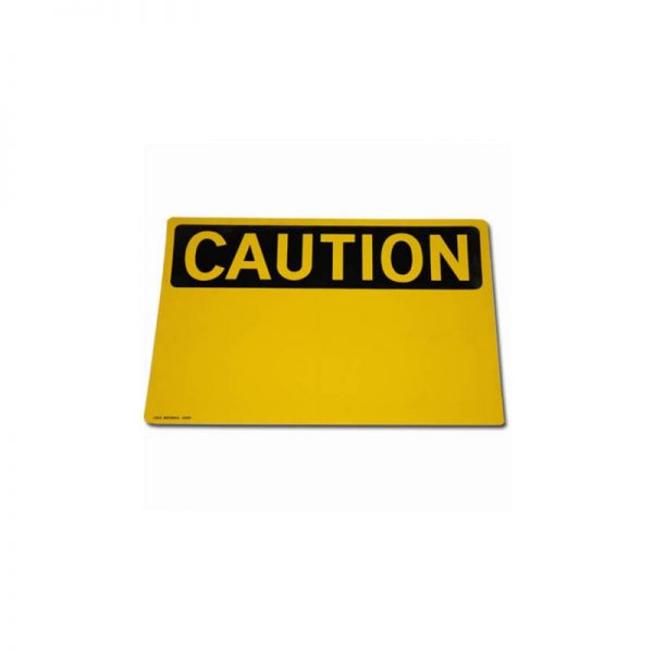 415143 2108 Plastic plaat klein caution 8171 Plastic plaat klein met tekst.