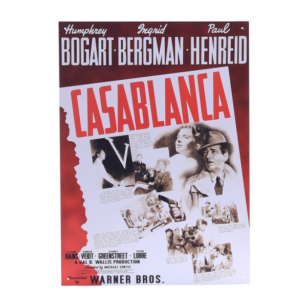 415151 2415 Metalen plaat groot 107 Casablanca