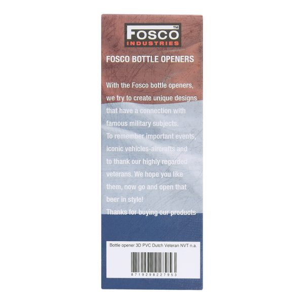 416120 Flesopener 3D PVC Dutch Veteran3 <big>Traditionele RVS flesopener met een mooi design PVC grip.</big> <big><strong>Afmeting:</strong> 12 cm</big>