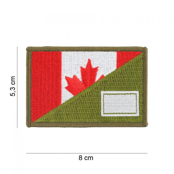 442307 8054 Embleem stof Canada halve vlag 20017 Embleem met tekst/afbeelding van stof.