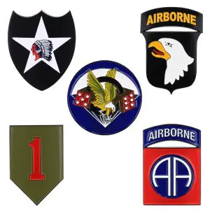 Schlüsselanhänger 101st Airborne Mit Gesticktem Emblem – Verschiedene Modelle (SWAT, US ARMY, BIKER)