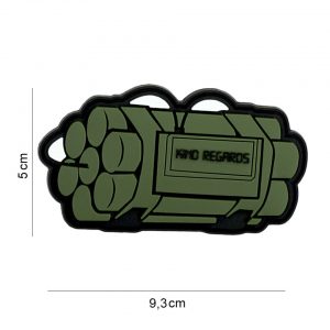 Embleem 3D PVC Kind regards groen #8133