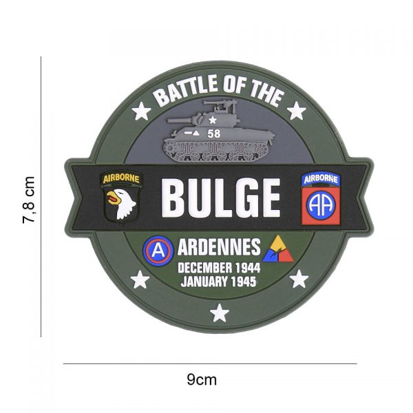 444130 7448 Embleem 3D PVC Battle of the bulge 20023 Embleem Battle of the Bulge PVC met klittenband aan de achterzijde.