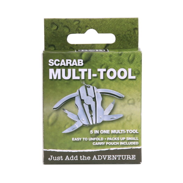 453240 BCB Scarab multi tool CM005CR1 <big>Een kleine multitool met een uniek inklapbaar handvatontwerp. Opgevouwen lijkt het op een oud Egyptisch mestkeversymbool, dat neemt niet weg dat het een geweldige lichtgewicht multitool is gemaakt van sterk roestvrij staal.</big> <big>De handgrepen zijn vooral comfortabel wanneer u de tang, draadtang, platte schroevendraaier, kruiskopschroevendraaier, nagelvijl, vingernagelreiniger of mes gebruikt.</big> <big><strong>Afmetingen: </strong>50 mm x 35 mm x 7 mm </big> <big><strong>Materiaal:</strong> roestvrij staal van 420 kwaliteit</big>