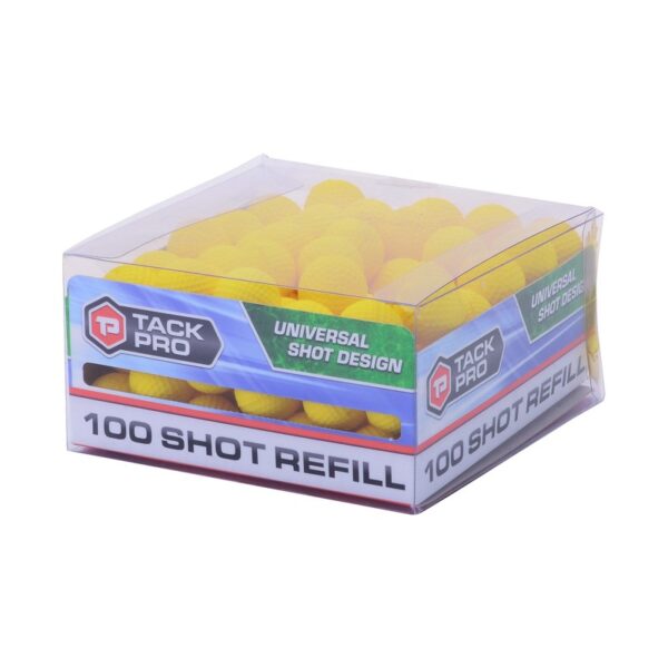 412542 Tack Pro navul set 100 ballen 31053 Tack Pro navulset. De set bestaat uit 100 foam ballen die uitwisselbaar zijn met ander merken.