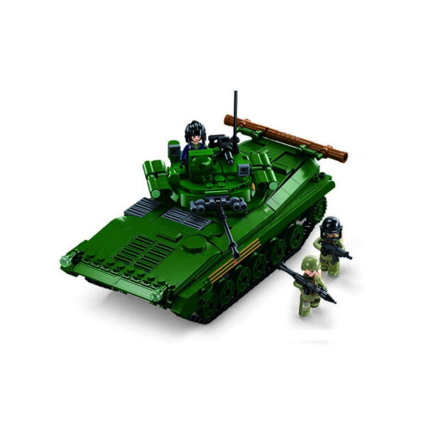 413348 Sluban Infantery fighting vehicle M38 B1136 16180 De Sluban Infantry Fighting Vehicle M38-B1136 #16180 is een geweldige bouwset voor liefhebbers van legergerelateerde constructies en creatief bouwen. Sluban is een merk dat bekend staat om zijn hoogwaardige bouwsets met militaire thema's, en deze set is geen uitzondering. Met in totaal 738 bouwstenen en 3 minifiguren biedt deze set urenlang bouwplezier en creatieve uitdagingen. Het resultaat is een indrukwekkende Infantry Fighting Vehicle, klaar voor fictieve militaire missies en avonturen. Een van de voordelen van Sluban is dat hun bouwstenen compatibel zijn met andere grote bouwsteenmerken, dus je kunt je fantasie de vrije loop laten en je eigen creaties maken zonder beperkingen. De doosafmetingen zijn 52 x 33 x 6,7 cm, en de moeilijkheidsgraad wordt beoordeeld als gemiddeld, geschikt voor bouwers vanaf 12 jaar en ouder. Of je nu een enthousiaste bouwer bent of een verzamelaar van militaire thema's, de Sluban Infantry Fighting Vehicle biedt een geweldige bouwervaring en een prachtig stuk om tentoon te stellen. Betreed de wereld van creatieve bouw met Sluban en bouw je eigen legeravonturen. <strong>Inhoud set:</strong> Aantal minifiguren: 3 Aantal blokjes: 738 Doosafmeting (BxHxD): 52 x 33 x 6,7 cm Moeilijkheidsgraad: gemiddeld (vanaf 12 jaar)