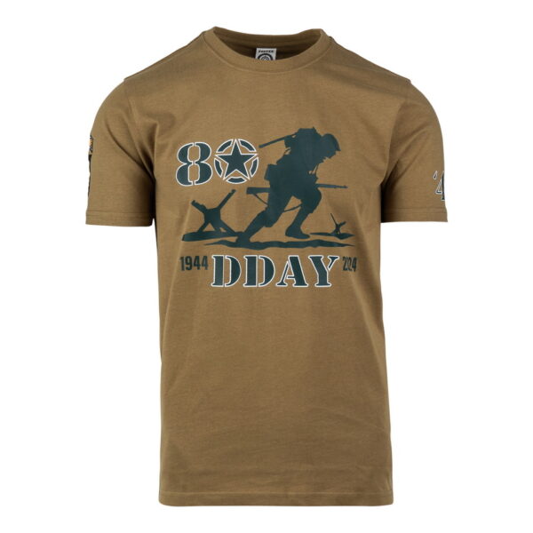 133645 T shirt D Day 80th Anniversary3 Herleef geschiedenis met het Fostex® WWII Series T-shirt D-Day 80th Anniversary. Gemaakt van 95% katoen met peach finish voor een zachte touch. Bestel nu en draag comfort en herdenking in stijl. Verkrijgbaar in het Groen en Coyote.  