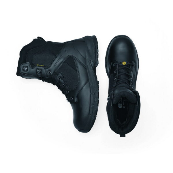 231307 SFC Darver Defense Tactical boots 06 ESD10 De SFC Darver Defense Tactical Boots (O6 ESD) zijn ontworpen voor maximale prestaties in tactische situaties. Met een waterafstotend ontwerp, uitneembare dempende binnenzool en unieke antislip zool, bieden deze boots comfort en bescherming op hoog niveau. Bestel nu voor betrouwbare tactical boots! Raadpleeg de spec/tech sheet voor meer informatie. <a title="Maattabel" href="https://dedump.nl/wp-content/uploads/2024/01/231307-SFC-Darver-Defense-Tactical-boots-06-ESD16.pdf" target="_blank" rel="noopener noreferrer"><button><span style="color: #ef471f; font-size: medium;"><strong>Spec/Tech sheet</strong></span></button></a>
