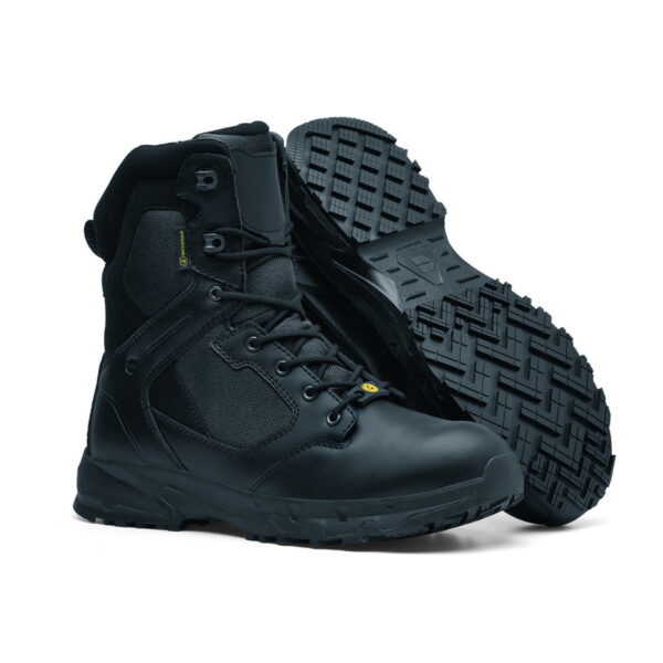 231307 SFC Darver Defense Tactical boots 06 ESD2 De SFC Darver Defense Tactical Boots (O6 ESD) zijn ontworpen voor maximale prestaties in tactische situaties. Met een waterafstotend ontwerp, uitneembare dempende binnenzool en unieke antislip zool, bieden deze boots comfort en bescherming op hoog niveau. Bestel nu voor betrouwbare tactical boots! Raadpleeg de spec/tech sheet voor meer informatie. <a title="Maattabel" href="https://dedump.nl/wp-content/uploads/2024/01/231307-SFC-Darver-Defense-Tactical-boots-06-ESD16.pdf" target="_blank" rel="noopener noreferrer"><button><span style="color: #ef471f; font-size: medium;"><strong>Spec/Tech sheet</strong></span></button></a>