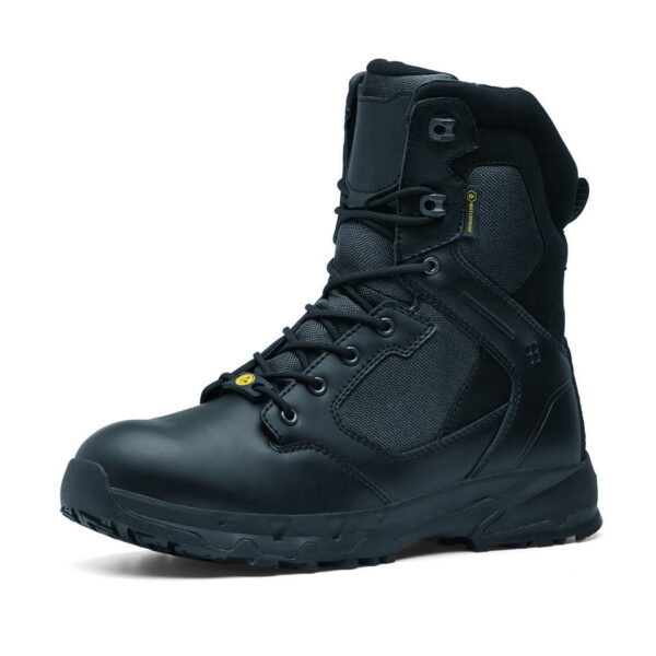 231307 SFC Darver Defense Tactical boots 06 ESD5 De SFC Darver Defense Tactical Boots (O6 ESD) zijn ontworpen voor maximale prestaties in tactische situaties. Met een waterafstotend ontwerp, uitneembare dempende binnenzool en unieke antislip zool, bieden deze boots comfort en bescherming op hoog niveau. Bestel nu voor betrouwbare tactical boots! Raadpleeg de spec/tech sheet voor meer informatie. <a title="Maattabel" href="https://dedump.nl/wp-content/uploads/2024/01/231307-SFC-Darver-Defense-Tactical-boots-06-ESD16.pdf" target="_blank" rel="noopener noreferrer"><button><span style="color: #ef471f; font-size: medium;"><strong>Spec/Tech sheet</strong></span></button></a>