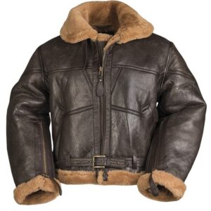 Schapenleren Jas BRIT. RAF Miltec - Iconische Stijl