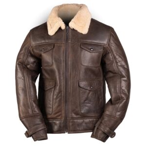 Schapenleren Jas US NAVY A4 Miltec - voor Warmte en Stijl