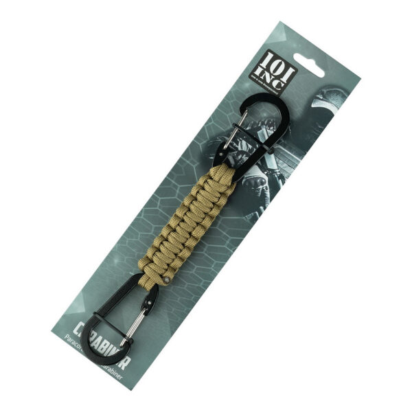 259146 112 03 De Paracord dubbele karabijnhaak JF026 is een handig en veelzijdig outdoor accessoire, ideaal voor diverse avontuurlijke activiteiten. Voorzien van duurzaam paracord touw en twee stevige karabijnhaken voor een veilige bevestiging.